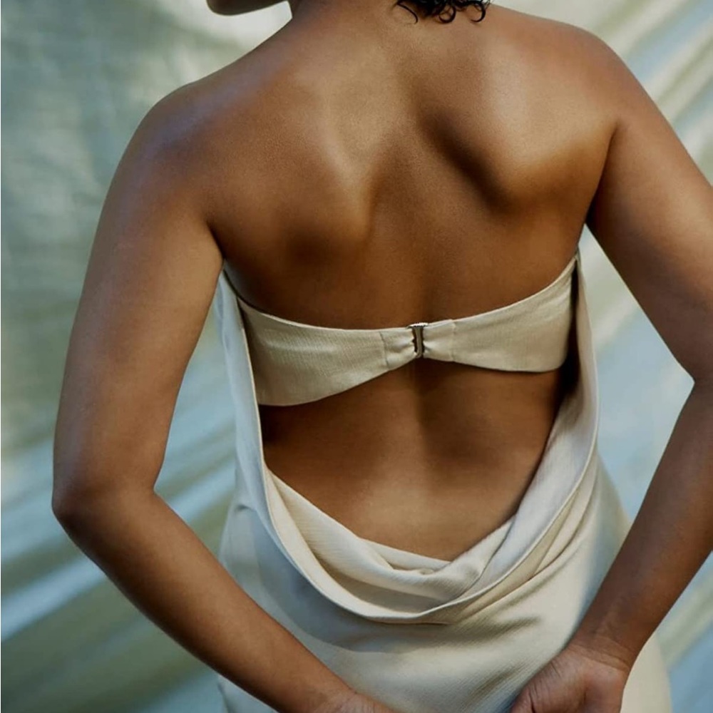 White silk maxi dress